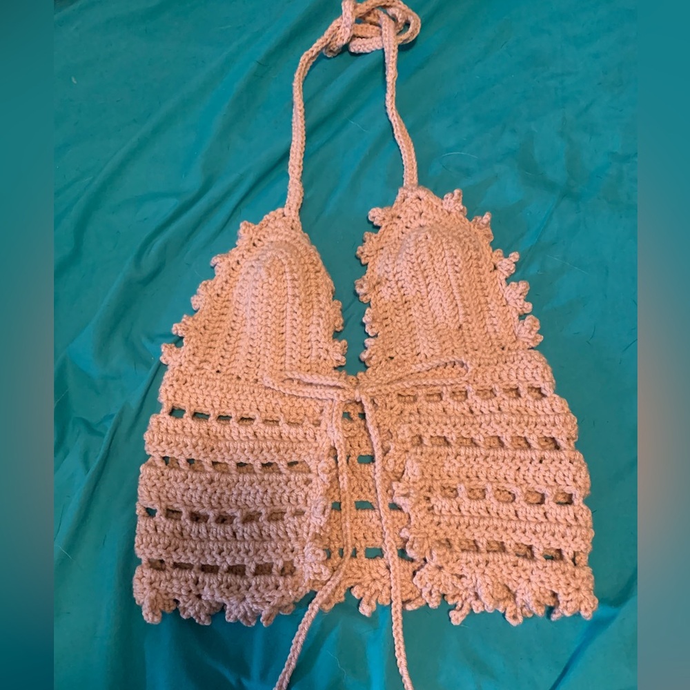 Sexy crochet halter top